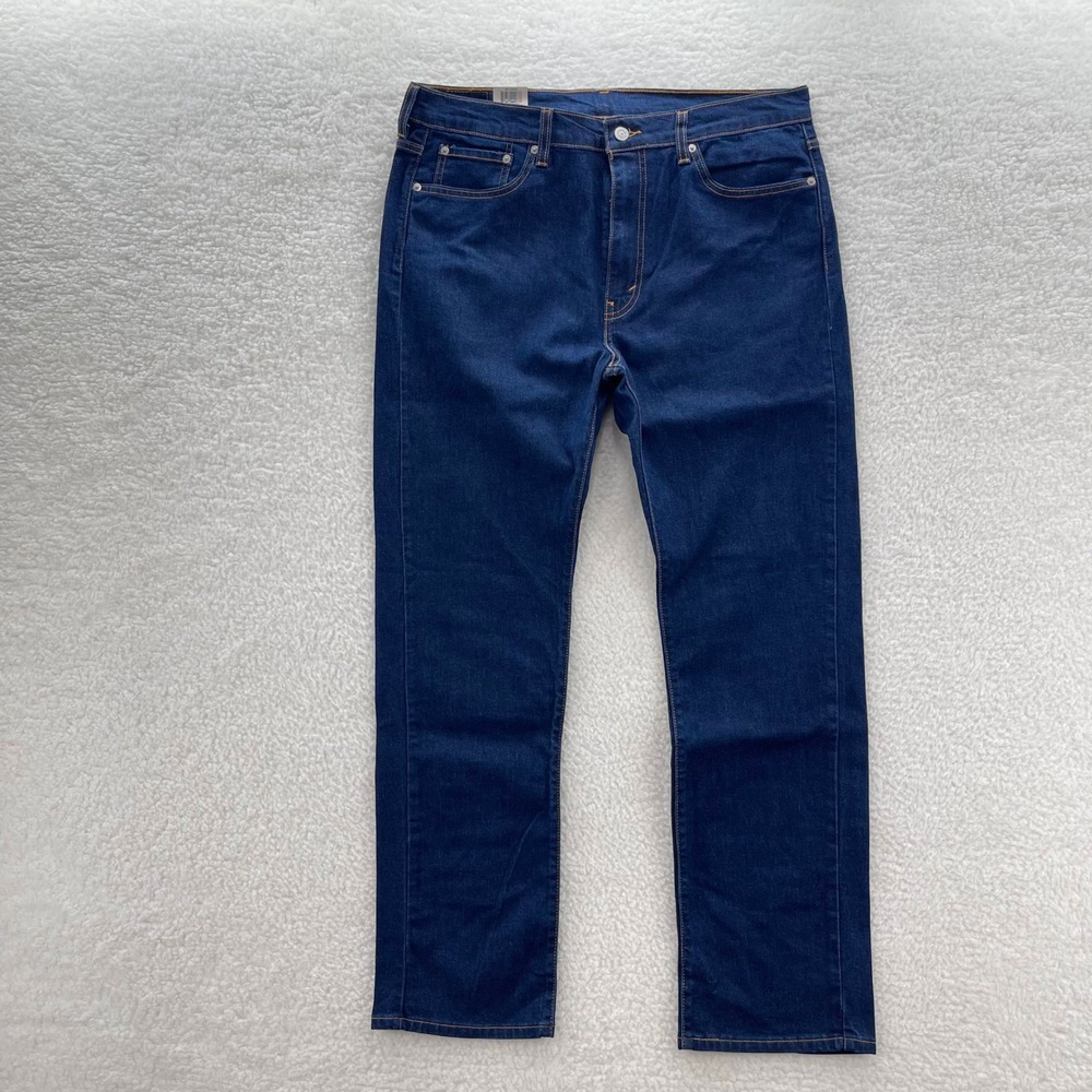 Levis 513 Jeans Mens 36x32 Blue Slim Straight Stretch Denim Minimalist Grunge